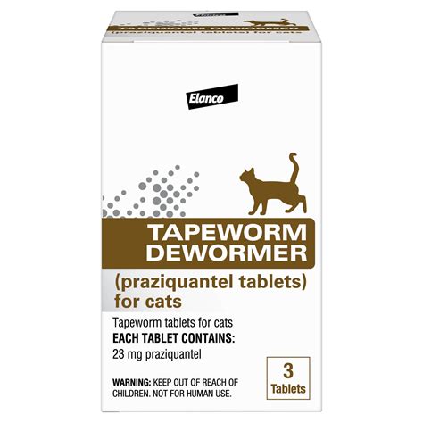 Elanco Cat Tapeworm Dewormer Tablets, 3-Pack