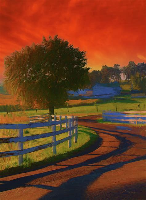 Country Farm Sunset Painting by Dan Sproul - Fine Art America