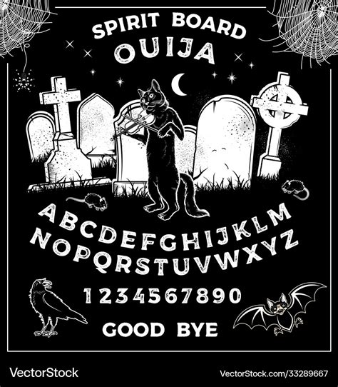 Vintage ouija board with halloween playing Vector Image