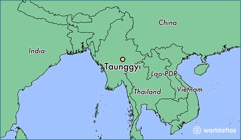 Where is Taunggyi, Myanmar? / Taunggyi, Shan Map - WorldAtlas.com