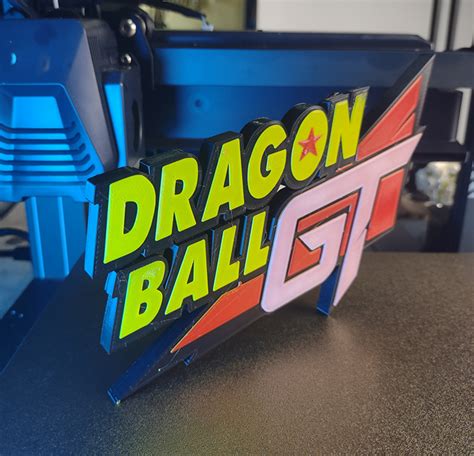 STL file DRAGON BALL GT Logo Multicolor 🐉・3D printer design to download・Cults