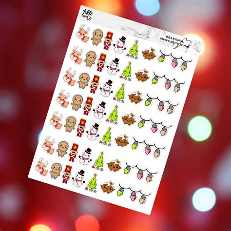 49 Kawaii Christmas Icon Stickers Christmas Stickers - Etsy