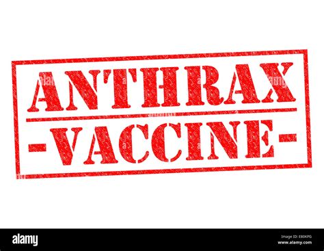 ANTHRAX VACCINE red Rubber Stamp over a white background Stock Photo ...