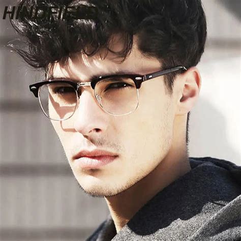 Square Eyeglasses Frame Optical Spectacle Frames Brand Men Clear Lens Fake Glasses Vintage Rivet ...