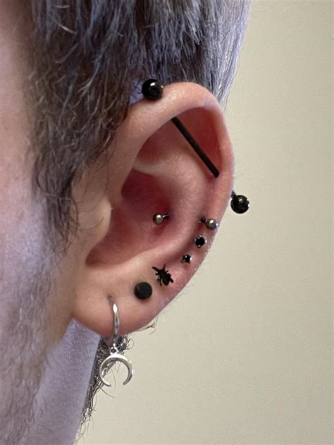 My left ear: : r/piercing