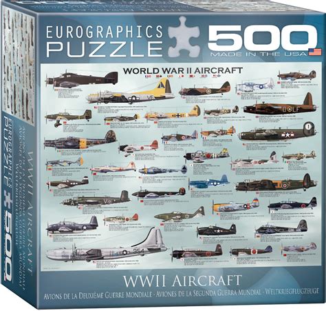 WWII Aircraft 500 Piece Puzzle - Athena Posters