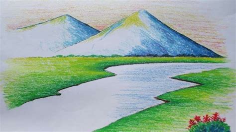 17+ Mountain Landscape Drawing Easy - Scenery Drawing - Drawingpencilwiki ... 17+ Mountain ...