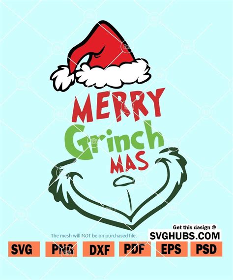 Merry Grinchmas SVG, Christmas Dr Seuss SVG, The grinch SVG