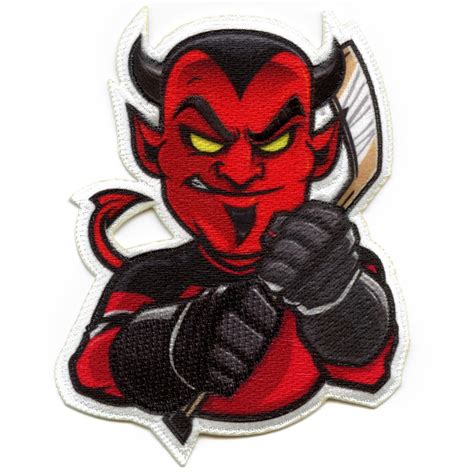 New Jersey Devil FotoPatch Mascot Hockey Parody Embroidered Iron On – Patch Collection