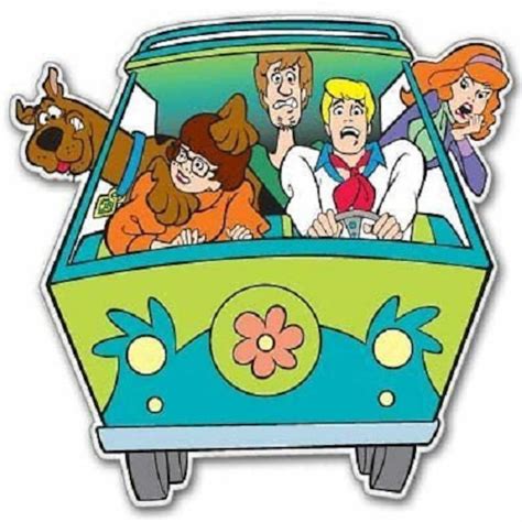 Scooby Doo Mystery Machine Van Vintage Cartoon Vinyl Sticker | Etsy