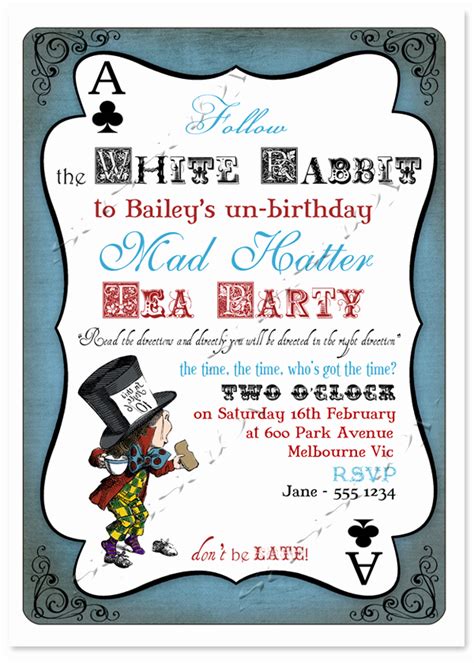 Mad Hatter Tea Party Invitation – Collegio Sanlorenzo Template