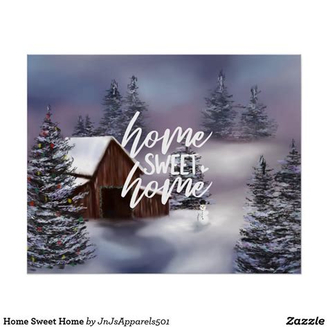 Home Sweet Home Poster | Zazzle.com in 2020 | Home poster, Sweet home, Inspirational gifts