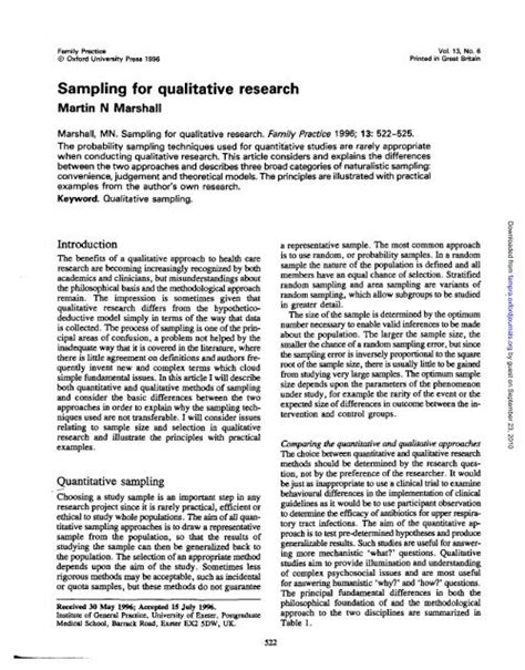 Sampling for qualitative research - Blogs@Baruch