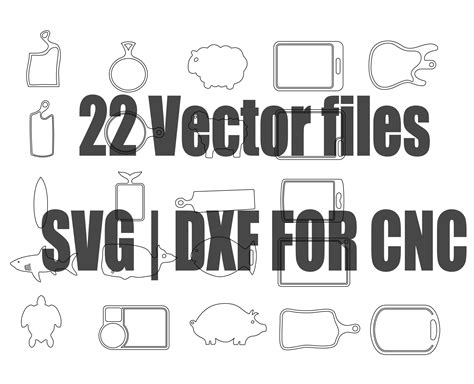 Cutting Board Shapes DXF, SVG, 22 Files for Router CNC, Laser - Etsy