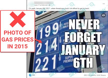 ‘Never forget January 6th’ memes use old photos of gas prices