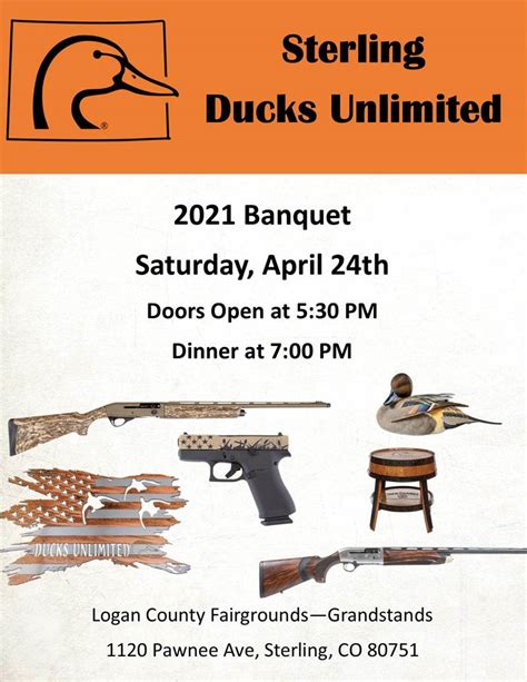 Sterling Ducks Unlimited Banquet: Sat, Apr 24, 2021