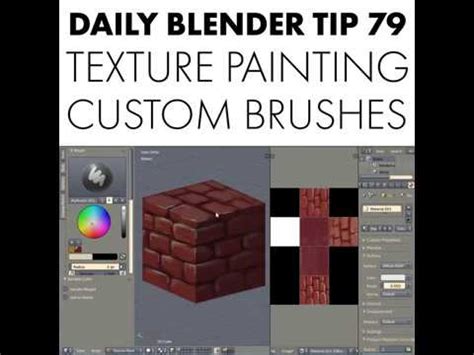 Daily Blender Tip 79 - Texture Painting and Custom Brushes - YouTube