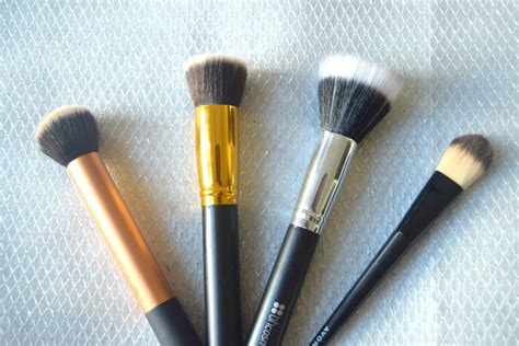 foundation brushes- flat foundation brush-stippling brush-buffing brush-kabuki brush ...