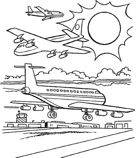 Print & Download - The Sophisticated Transportation of Airplane Coloring Pages