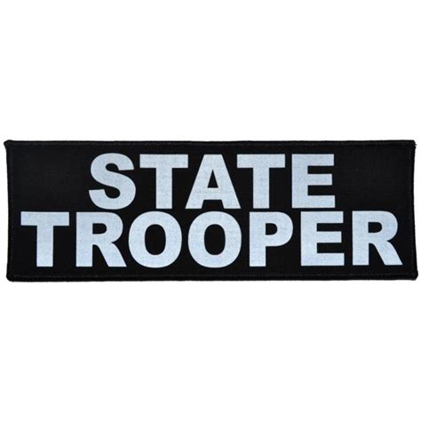 State Trooper Reflective - 3x9 Patch | Tactical Gear Junkie