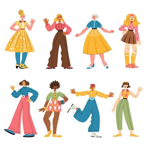 1960s Costumes Clipart