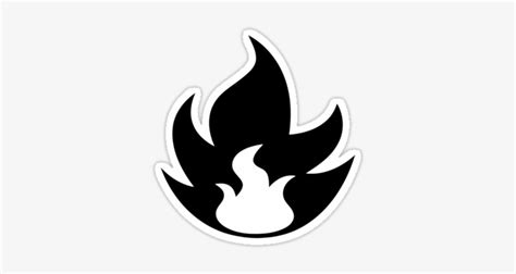 Fire Type Symbol Stickers By Lynchmob Redbubble - Pokemon Fire Type ...