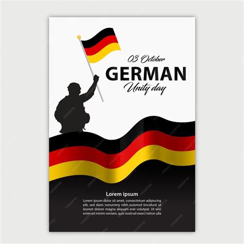 Premium Vector | German unity day template