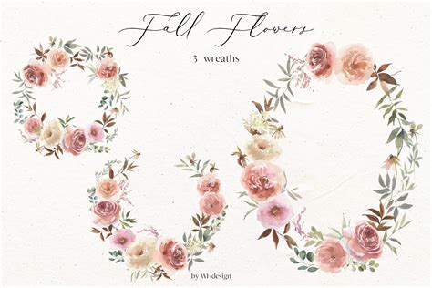 Fall Flowers Watercolour Clip Art | Fall flowers, Watercolor flowers ...