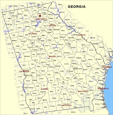 North Georgia Map With Cities – Interactive Map