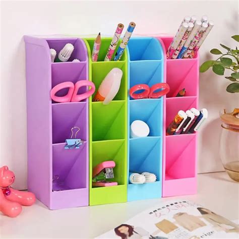 1pc 4 Cells Desktop Storage Box Desk Top Stationery Holder Sundries ...