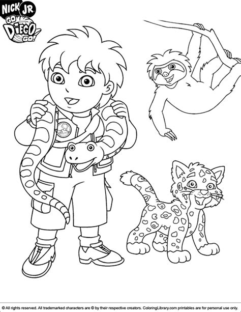 Go Diego! #48549 (Cartoons) – Free Printable Coloring Pages