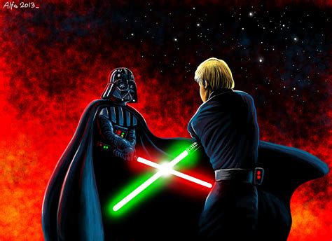 Darth Vader vs Luke Skywalker by rominamarco on DeviantArt