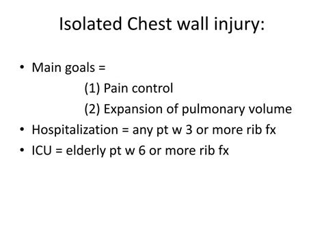 PPT - Blunt Chest Wall Injuries PowerPoint Presentation, free download - ID:2209568