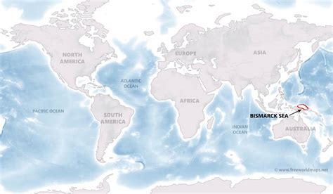 Bismarck Sea map - by Freeworldmaps.net