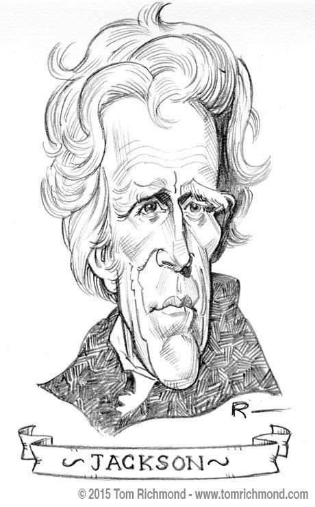 Presidential Caricatures #7: Andrew Jackson! | Caricature, Caricature sketch, Funny caricatures