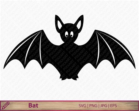 Bat svg png bat silhouette clipart printable funny cute bat | Etsy