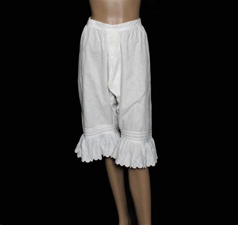 Vintage 1800's Bloomers// White//Embroidered //Open C… - Gem