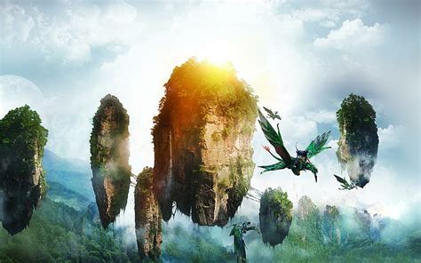 Online crop | HD wallpaper: Avatar Mountains, floating island photography | Wallpaper Flare