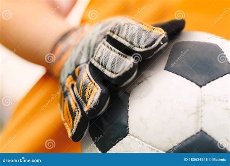 Soccer Background Detail Image. Close Up On Football Ball And Sports ...