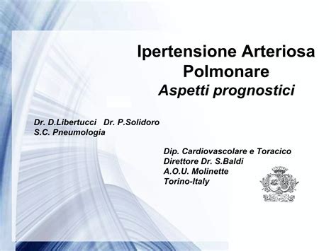 Prognosi Ipertensione Polmonare Arteriosa-PAH PROGNOSIS | PPT