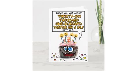 Happy Birthday Cupcake - 71 years old Card | Zazzle.com