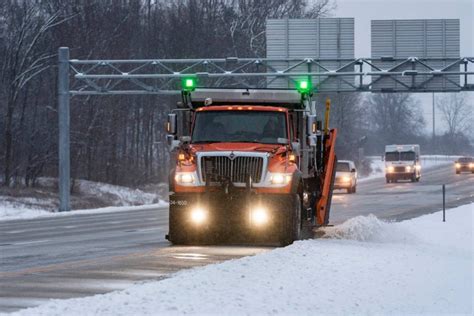 Green Warning Lights Enhance Plow Truck Visibility in Michigan - Clear ...