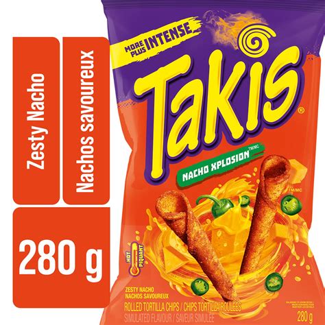 TAKIS Xplosion Tortilla Chip Snacks, Zesty Nacho Cheese Flavour | Walmart Canada