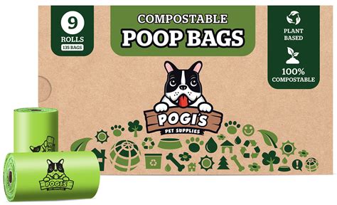 Biodegradable Dog Poop Bags - Pogi's Best Compostable Pet Waste Bags ...