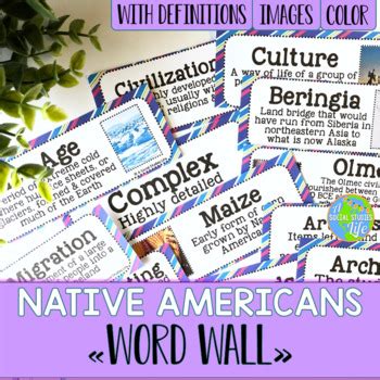 Native Americans Word Wall by A Social Studies Life | TpT