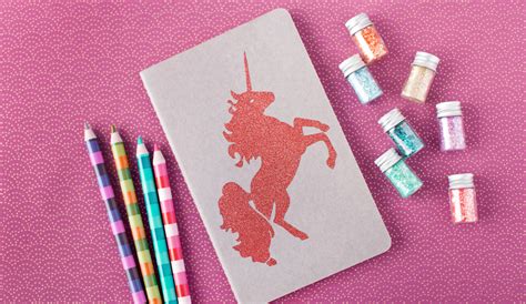 DIY glitter unicorn customized notebook - Walmart.com