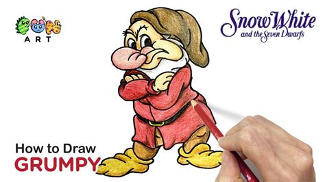 How To Draw GRUMPY | SNOW WHITE & THE SEVEN DWARFS | DISNEY | VERY EASY ...