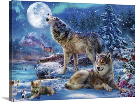 Wolves Howling Wall Art, Canvas Prints, Framed Prints, Wall Peels ...