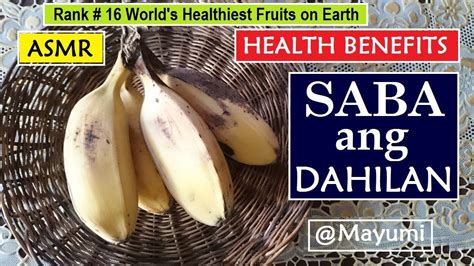 Saba Banana Health Benefits | Rank # 16 World's Healthiest Fruits On Earth | ASMR - YouTube