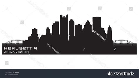 Pittsburgh Skyline Vector at Vectorified.com | Collection of Pittsburgh ...